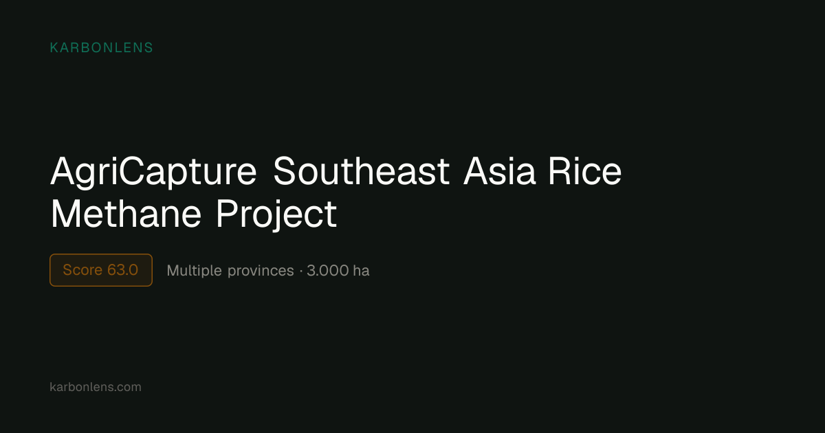 AgriCapture Southeast Asia Rice Methane Project · KarbonLens