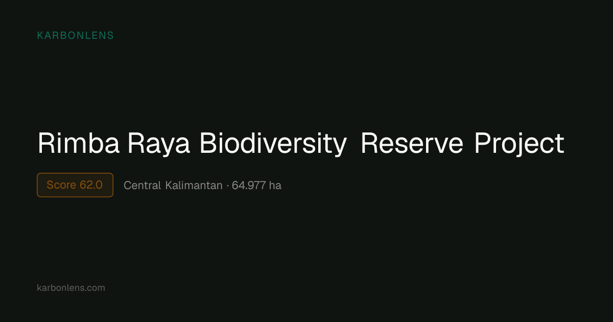 Rimba Raya Biodiversity Reserve Project · KarbonLens